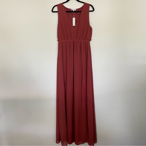 Baltic Born Raspberry V-Neck Maxi Dress - Picture 2 of 7
